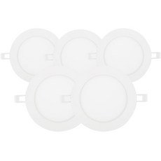 DAYTIME 嵌入式LED筒燈 7W 10cm, 5個, 晝光色