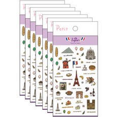 Petit 設計貼紙 PD848, 旅遊系列 法國, 7個