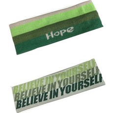 요고조고 헤어밴드 2종 세트, 36 초록색 헤어밴드, 초록색 글자 헤어밴드