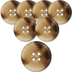 ButtonKing 高級霧面大衣針織外套鈕扣 21mm, 馬卡龍米色, 7個