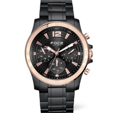 FOCE MILANO 44mm 多功能皮革/金屬手錶 FM83012 [禮品包裝/贈送工具]