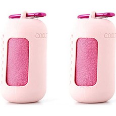 MONOPOLY 乾式冰感涼爽便攜運動毛巾, 2個, 粉紅色