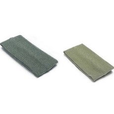 Belle 織物柔和簡約頭巾綠茶口味髮帶 2 件套, 卡其色、淺卡其色