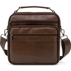 CAPACCI 男款運動皮革休閒斜背包 CCI-8802, 棕色