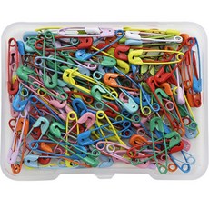 姓名牌 縫紉 12色安全別針 150p套組 19mm, 混合顏色, 1套