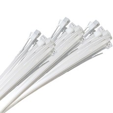 BRISK STYLE 束線帶 電腦延長線 書桌電線整理 小 x 400p + 中 x 130p + 大 x 90p 套組, 白色, 1套