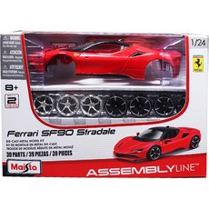 Maisto 1:24 法拉利 SF90 Stradale 組裝套件, 紅色