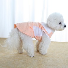 AMYLOVESPET 寵物 CH 竹節網眼日常服連身裙, 粉紅色, 1個