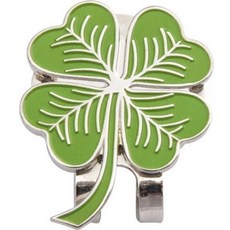 OwoluiUri 高爾夫磁鐵帽夾四葉草球標, 綠色
