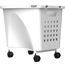 CS Living 現代風分層1層洗衣籃, 白色