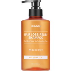 KUNDAL 昆黛爾 啤酒酵母清涼健髮洗髮露 無花果薄荷茶香, 1個, 500ml