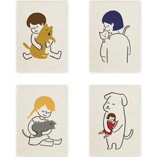 어번던스 미니 패브릭 포스터 4종세트, GM 867001