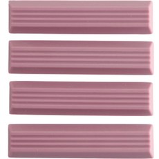 세븐키친 실리콘 라인 수저받침, 핑크, 4개