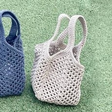 Merry Makers Merry Kit 方形包鉤針手工編織 DIY 套裝, 象牙白, 1套