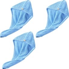 Life Works超細纖維乾髮毛巾, 02 天空, 3個