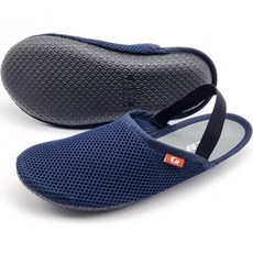 CushionMaru 網眼布帶型緩震室內拖鞋, 海軍藍, 1個