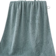 PDS Living 簡約圖案大型海灘巾, 直紋綠色, 1個