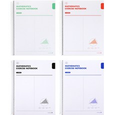 morning glory 2格左翻數學練習本 4種組, 混色, 1組