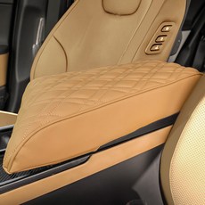 DKMALL EV6專用改裝中央扶手靠墊, 馬鞍棕, 1個