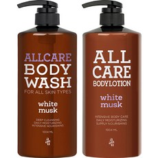 auau All Care沐浴乳 白麝香 1004ml+身體乳 白麝香 1004ml組, 1組