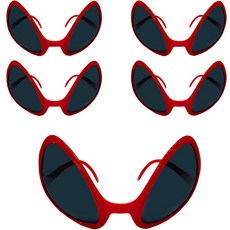 Party09 派對外星人眼鏡, 5個, 紅色