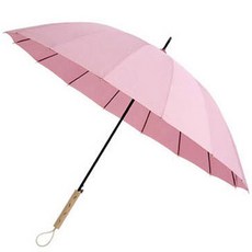 Goldmansix優質防滑木柄自動高爾夫長雨傘, 粉色