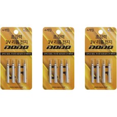 싸파 초강력 3V 리튬 전지 CR435 4p, 3개