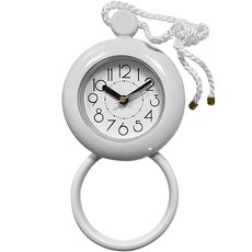 浴室有繩子的防水時鐘, 白色