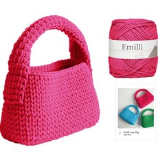 Yarna Emily 編織線 積木包 DIY 材料包, 25 亮粉色, 1套