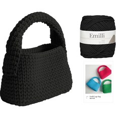 Yarna 艾蜜莉針織線樂高包DIY材料包, 22 黑色, 1套