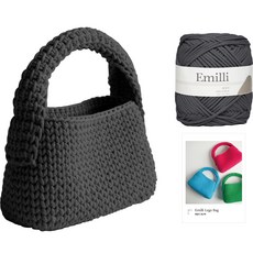Yarna Emily 編織線 樂高包 DIY套組, 15 炭灰色, 1套