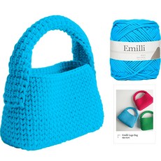 Yarna 編織手提包DIY套組, 24 藍色, 1組