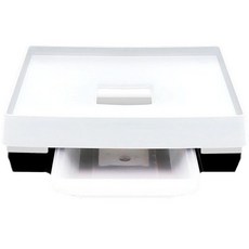 花盆世界新款固定方形花盆架現代基本款, 雪白色