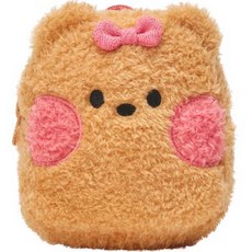 Line Friends高爾夫迷你Chonchoni後背包收納包, 1個, 棕色+粉色
