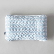 FRAMBOISE 兒童款花朵涼感泡沫鬆緊帶枕頭套, 冰藍色