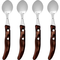 CLAUDE DOZORME Berlingot Laguiole 棕色甜點匙, 4個, 甜點匙 4入
