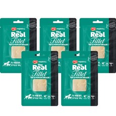 하림펫푸드 전연령 반려동물 더리얼 필렛 간식, 닭가슴살, 30g, 5개