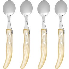 CLAUDE DOZORME Berlingot Laguiole 象牙白甜點匙, 4個, 甜點匙 4入