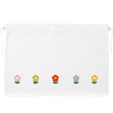 G&Y 車用吸附式白色毛球遮陽簾, 五朵花1, 1個