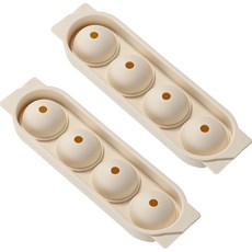 矽膠大球製冰模具 2入 一字型4格, 白色, 1個