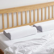 Ajiotex頸椎舒適日常柔軟記憶棉枕頭, 2個, 白色