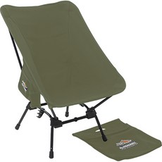 Highgrounds 高度可調方形露營椅, 橄欖綠, 1個