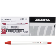 ZEBRA 斑馬牌 Click Art麥克筆 紅色 10支入, 1 種顏色, 1個