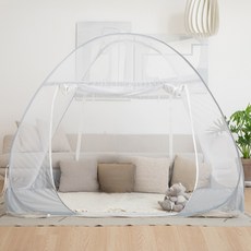 다샵 1초 완성 스틸 원터치 텐트형모기장, 그레이