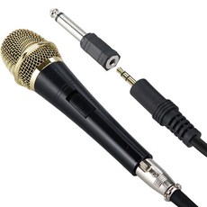 Coms 有線高感度電容式麥克風 3.5mm + 6.3mm 轉換轉接頭, EP193, 混合色