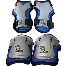 Balrota 兒童護腕 + 護肘 雙手穿戴套組, 藍色