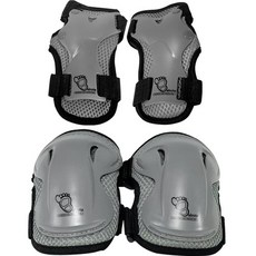 Ballota 兒童雙手護腕+護肘套組, 灰色