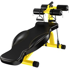 닥터바이크 싯업보드+로프 벤치 보드 윗몸일으키기 Q2PF-1239, 옐로우