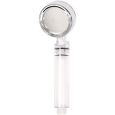 HOMEDAUM 三段式調節濾芯蓮蓬頭, 白色 透明, 1個