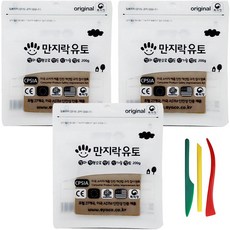 이야코 만지락 소프트 유토 200g x 3p + 주걱칼 3종 세트, 1세트, 혼합색
